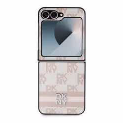 Coque - DKNY - Galaxy Z Flip6 - Élégante - Motifs à Carreaux et à Rayures - Antidérapante