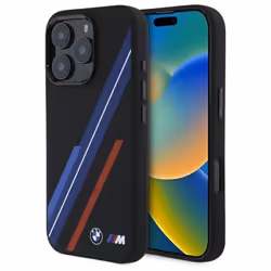 Coque Téléphone - BMW - iPhone 16 Pro Max - Silicone - Anti-choc - Design Random Lines