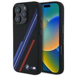 Coque Téléphone - BMW - iPhone 16 Pro Max - Silicone - Anti-choc - Design Random Lines