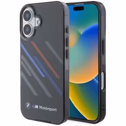 Coque rigide - CG MOBILE - BMW BMHCP16M23HTRAK - iPhone 16 Plus 67 - Noir - Motosport IML