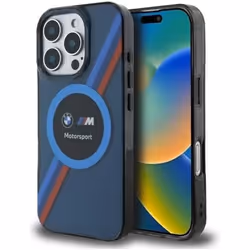 Coque BMW BMHMP16L23HTPUV pour iPhone 16 Pro 63 Marine IML Circle