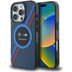 Coque BMW BMHMP16L23HTPUV pour iPhone 16 Pro 63 Marine IML Circle