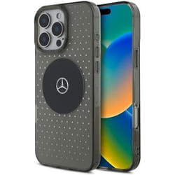 Coque rigide Mercedes MEHMP16L23HCPK motif étoile pour iPhone 16 Pro 63 Noir
