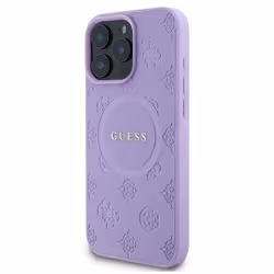 Coque - GUESS - Saffiano Peony - iPhone 16 Pro Max - Violet - MagSafe - Semi-rigide
