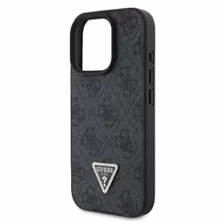 Coque - Guess - iPhone 16 Pro - Cuir Noir - Strap Pratique - Protection Complète