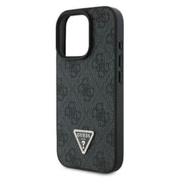 Coque - Guess - iPhone 16 Pro - Cuir Noir - Strap Pratique - Protection Complète