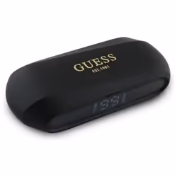 Écouteurs Bluetooth TWS + étui de chargement (noir) Logo imprimé métallique allongé Guess