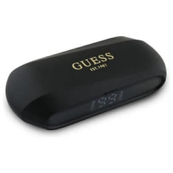 Écouteurs Bluetooth TWS + étui de chargement (noir) Logo imprimé métallique allongé Guess