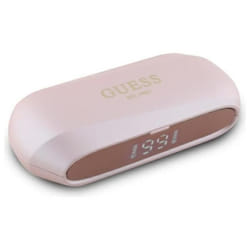 Écouteurs Bluetooth TWS + étui de chargement (rose) Logo imprimé métallique allongé Guess