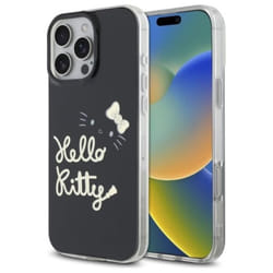 Coque de téléphone MagSafe - Hello Kitty - IML Golden Diva - Noir - Détails dorés - iPhone 16 Pro Max