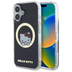 Coque Téléphone - Hello Kitty - IML Sweet Kitty - MagSafe - Noir - Compatible iPhone 16