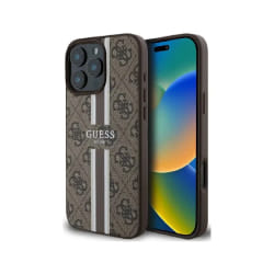 Étui Guess iPhone 16 Pro GUHMP16LP4RPSW avec Magsafe Marron