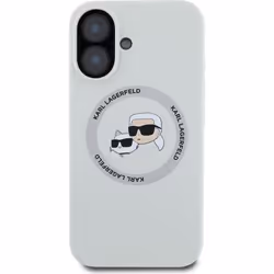 Coque Téléphone - Karl Lagerfeld - iPhone 16 - Silicone Liquide - Compatible MagSafe - Beige