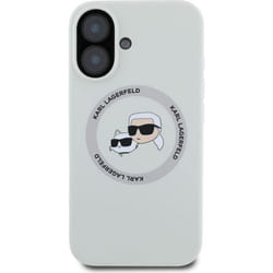 Coque Téléphone - Karl Lagerfeld - iPhone 16 - Silicone Liquide - Compatible MagSafe - Beige