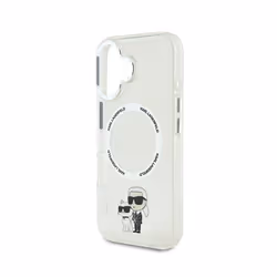 Coque pour iPhone 16 Imprimé Karl et Choupette Compatible MagSafe Karl Lagerfeld Transparent