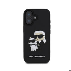 Coque - Karl Lagerfeld - iPhone 16 Plus - 3D Karl et Choupette - Antidérapante - Protection renforcée