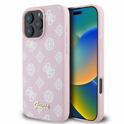 Coque pour iPhone 16 Pro Max - Guess Peony Script MagSafe (GUHMP16XPGPGPYSP) - Rose