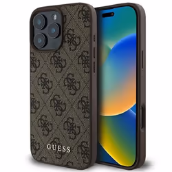 Guess 4G Classic - Coque pour iPhone 16 Pro Max (marron)