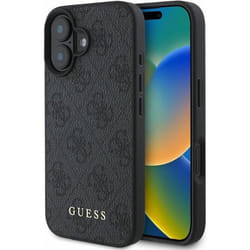 Coque pour iPhone 16 Plus - Guess Hardcase 4G Classic (GUHCP16MG4GFGR) - Noir