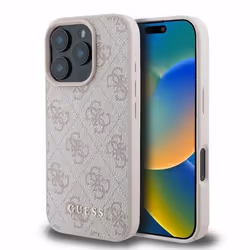 Coque pour iPhone 16 Pro Max - Guess Hardcase 4G Classic (GUHCP16XG4GF4GFPI) - Rose