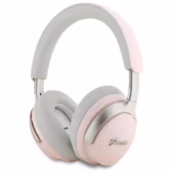 Casque supra-auriculaire sans fil Bluetooth Guess Metal Script Logo avec ANC et ENC (rose)