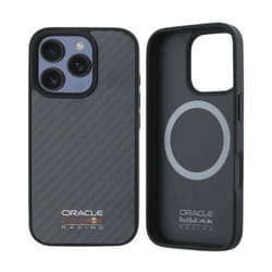 Coque rigide - RED BULL - iPhone 16 Pro - Fibre de carbone - Logo brillant - MagSafe