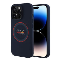 Coque pour iPhone 14 Pro - Red Bull Racing Silicone Red Ring MagSafe (RBHMP14L24SIILVR) - Marine