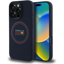 Coque iPhone 16 Pro Max 69 Bleu Marine Licence Silicone Anneau Rouge Compatible MagSafe CG MOBILE