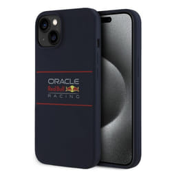Coque pour iPhone 15 - Red Bull Racing Silicone Logo centré horizontal MagSafe (RBHMP15S24SIHSRV) - Marine