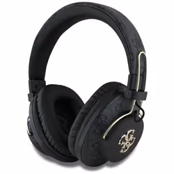 Casque Bluetooth supra-auriculaire sans fil Guess Metal 4G Logo ENC (noir)