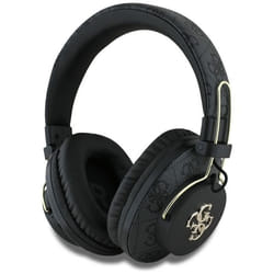 Casque Bluetooth supra-auriculaire sans fil Guess Metal 4G Logo ENC (noir)