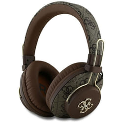 Casque Bluetooth sans fil supra-auriculaire Guess Metal 4G Logo ENC (marron)