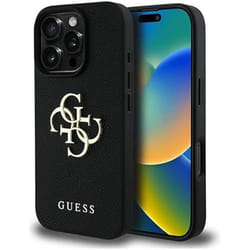 Coque pour iPhone 16 Pro Max - CG MOBILE - Guess - Logo 4G grainé - Éco-cuir - Haute protection