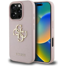 Coque - CG MOBILE - iPhone 16 Pro - Éco-cuir - Compatible MagSafe - Logo Guess