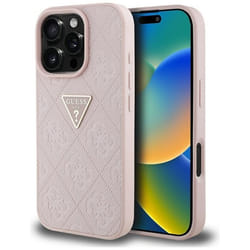 Coque - Guess - Hot Stamp 4G - iPhone 16 Pro - Rose - Protection chocs et rayures