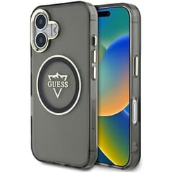 CG Mobile Karl Lagerfeld Saffiano - Coque de Protection pour iPhone 16 Pro Max - avec Logo en métal allongé - Compatible avec