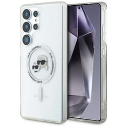 Coque Téléphone - Karl Lagerfeld - Samsung Galaxy S25 Ultra - MagSafe - Blanc - Élégante