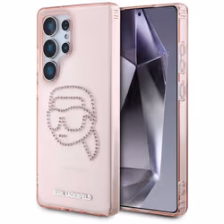 Coque téléphone - Karl Lagerfeld - Samsung Galaxy S25 Ultra - Rose - Strass - Protection anti-rayures