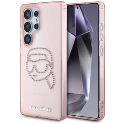 Coque téléphone - Karl Lagerfeld - Samsung Galaxy S25 Ultra - Rose - Strass - Protection anti-rayures