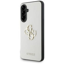 Coque Guess Grained Big 4G Logo Small Classic Logo pour Samsung Galaxy A56 5G (beige)