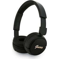 Casque sans fil Guess Script avec logo métal sur loreille – Noir casque Bluetooth avec micro intégré son clair – GUBHV6SCK