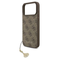Guess 4G Charms Case for iPhone 17 Pro Max 6.9 Tone on Tone Brown - GUHMP17XGF4GCW