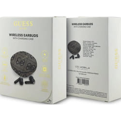 Guess 4G Classic Metal Logo TWS ENC Earphones Brown - GUTWST3P4EGW
