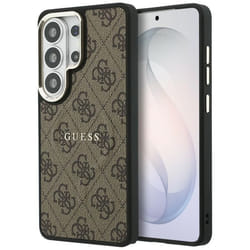 Coque Guess 4G Embossed Ring MagSafe pour Samsung Galaxy S26 Ultra - Brown