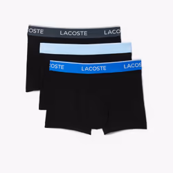 Lacoste Lot de 3 boxers courts ceinture siglée, Sous-vêtements, Tronçon, Adulte, Mâle, Couleurs assorties, M