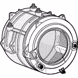 Cuve pour Lave-linge WHIRLPOOL C00634128 Appareils compatibles : [MACHINE À LAVER, LAVE-LINGE INDESIT: ] XWE91483XSEU, XWE812 ...