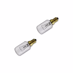 Lot de 2 Ampoules T25 / E14 / 25W d'origine pour Four, cuisinière WHIRLPOOL, IGNIS, BAUKNECHT, LADEN, IKEA, PRIVILEG 48400000 ...