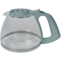 Verseuse verte en verre avec couvercle