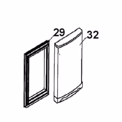 Joint porte (Partie réfrigérateur) pour Réfrigérateur, congélateur PROLINE, TECNOLEC 40040061 Appareils compatibles : [FRIGO, ...