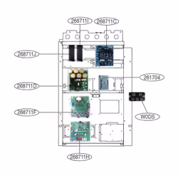Carte électronique, inverter (Repère 268711F) pour Climatiseur LG EBR79838801 Appareils compatibles : BB4375801
